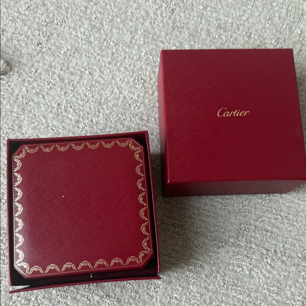 Cartier Red Box with Gold bracelet box